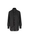 Ferragamo Sash-collar Silk Blouse In Black