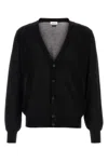 Ferragamo Black Wool Blend Cardigan In Black