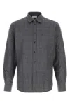 Ferragamo Embroidered Oxford Shirt In Gray