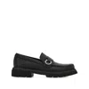Ferragamo Chunky Sole Loafers With Metal Buckle Detail In Black