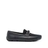 Ferragamo Gancini Leather Loafers In Multi