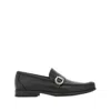 Ferragamo Gancini Ornament Caspian Leather Loafers