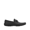 Ferragamo Mens Black Parigi Buckled Leather Driver Shoes In Black
