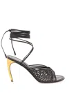 Ferragamo Dark Brown Leather Atena Sandals In Brown