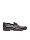 Ferragamo Man Loafers Dark Brown Size 9 Calfskin In Brown