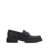 Ferragamo Black Loafers With Platform And Gancini Detail In Leather Man In Multi