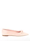 Ferragamo Woman Ballet Flat With Asymmetric Bow In Pink