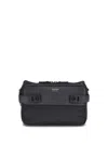Ferragamo Functional Buckle Shoulder Bag With Custom Strap In Gray