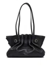 Ferragamo Gathered-design Leather Shoulder Bag In Black