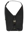 Ferragamo Textured Leather Hobo Shoulder Bag In Black