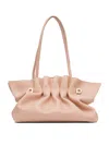 Ferragamo Small Gancio Piercing Soft Leather Shoulder Bag In Pink