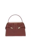 Ferragamo Medium Hug Soft Leather Shoulder Bag In Red