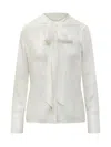 Ferragamo Salvatore  Silk Shirt With Logo In White