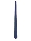 Ferragamo Geometric Pattern Silk Tie In Blue