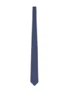 Ferragamo Classic Blue Silk Tie With Repeating Pattern In Blue