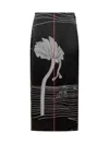Ferragamo Printed Silk Midi Wrap Skirt
