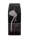 Ferragamo Printed Silk Midi Wrap Skirt
