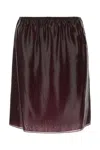 Ferragamo Stretchy Waistband Shiny Short Skirt