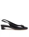 Ferragamo Bow Detail Slingback Pump In Black