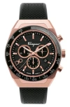 Ferragamo Salvatore  Slx Chronograph Rubber Strap Watch, 43mm