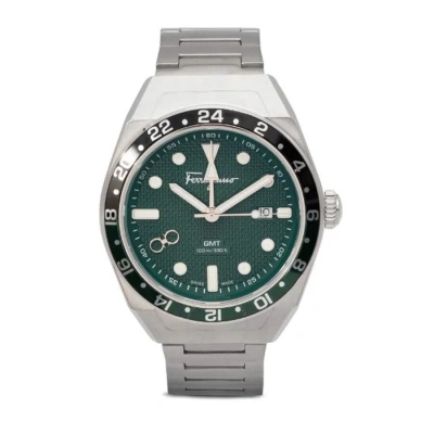 Ferragamo Salvatore  Slx Quartz Green Dial Men's Watch Sfkp00523 In Black / Green