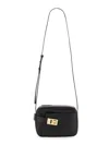 Ferragamo Compact Camera S Shoulder Bag In Black