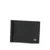 Ferragamo Micro Gancio Leather Bifold Wallet In Black