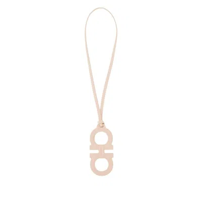 Ferragamo Double Gancini Charm In Neutral