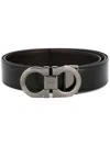 Ferragamo Salvatore  Smooth Leather Reversible Gancini Belt Accessories