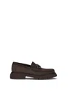 Ferragamo Tank Sole Suede Loafers In Brown