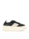 Ferragamo Black Sneakers With Platform Sole In Neutral