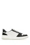 Ferragamo Logo Leather Sneakers In Black
