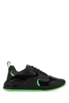 Ferragamo Logo-embossed Leather Sneakers In Black
