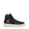 Ferragamo Cassio Leather High-top Sneakers In Black