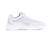 Ferragamo Sneakers Bay Man Bianche In Pelle E Rete Uomo In White