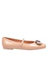 Ferragamo Salvatore  Soft Leather Ballerina Flat In Brown