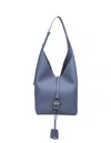 Ferragamo Small V-shaped Shoulder Bag In Blue