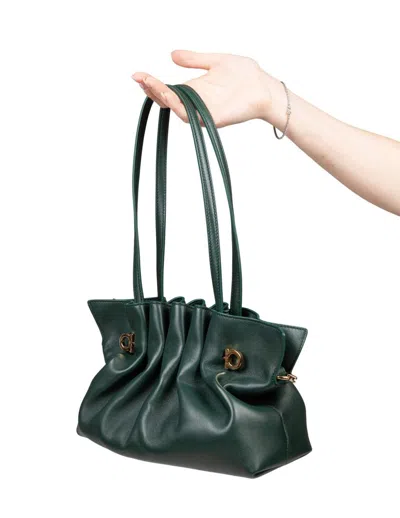FERRAGAMO SALVATORE FERRAGAMO SOFT NAPPA SHOULDER BAG