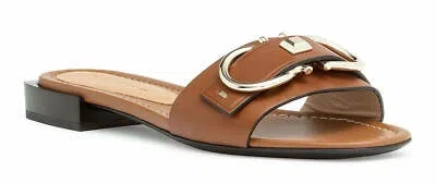 Pre-owned Ferragamo Salvatore  Solar Women's 704618 Sella Sandal Size 5 C Msrp $595 In Brown