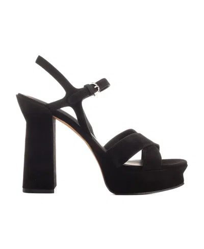 Ferragamo Salvatore  Sonya Platform Sandals In Black