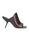 Ferragamo Leather Sandals Square Toe Heeled In Black