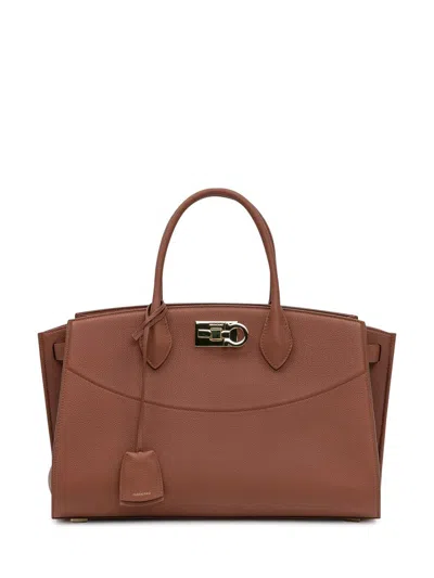 FERRAGAMO SALVATORE FERRAGAMO FERRAGAMO BAG IN GRAINED LEATHER LEATHER