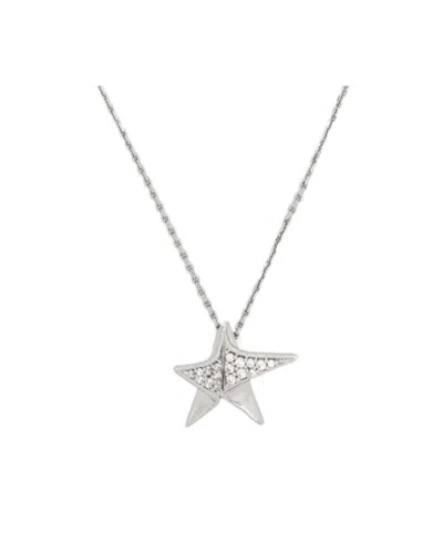 Ferragamo Salvatore  Star Pendant Necklace In White