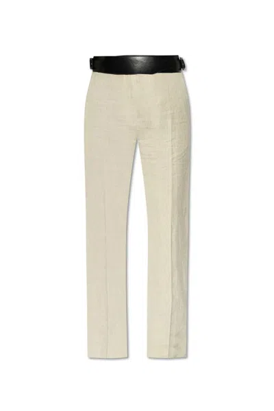 Ferragamo Horn Casual Pants In Beige