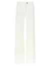 Ferragamo Straight Jeans With Back And Front Pockets In White
