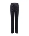 Ferragamo Men Five Pockets Jeans With Logo Tag In Blue