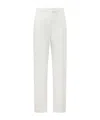 Ferragamo Cotton  Rubber Pants In White