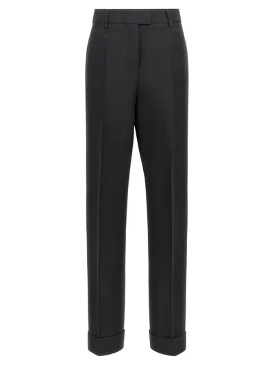 FERRAGAMO SALVATORE FERRAGAMO STRETCHED PLEATED TROUSERS