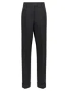 Ferragamo Black Stretched Pleated Trousers In Black