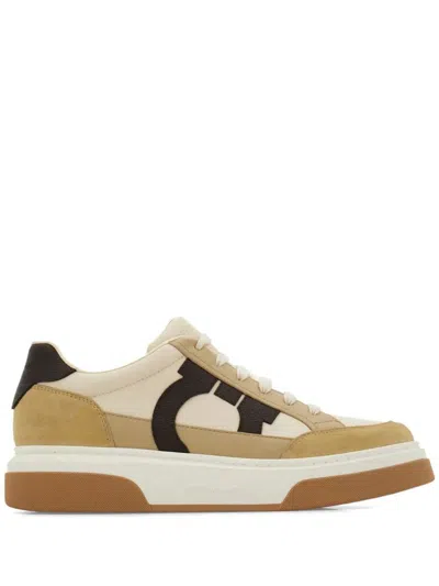FERRAGAMO SALVATORE FERRAGAMO SUEDE AND LEATHER CASSINA SNEAKERS SHOES